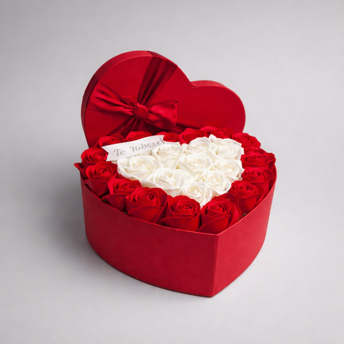 Aranjament floral în formă de inimă